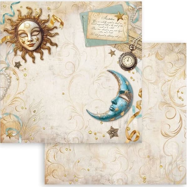 Paper Pad 12x12 Stamperia - Masquerade