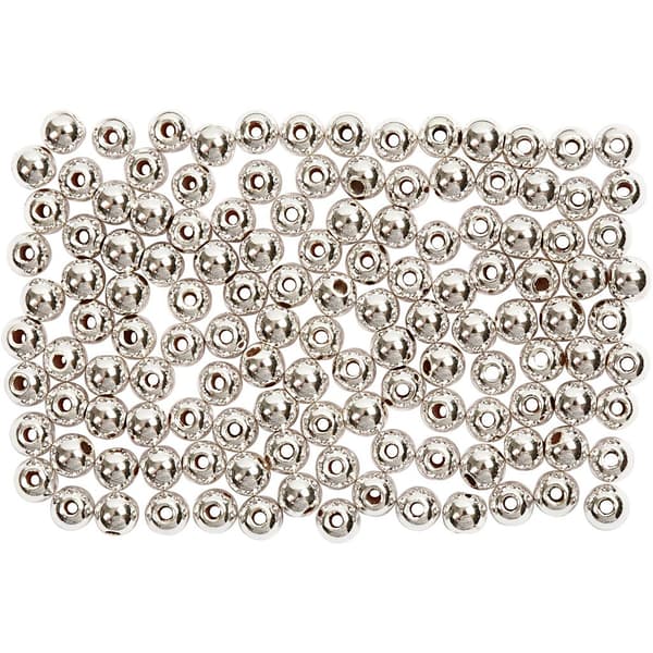 Vaxpärlor 3mm - 150 st Silver