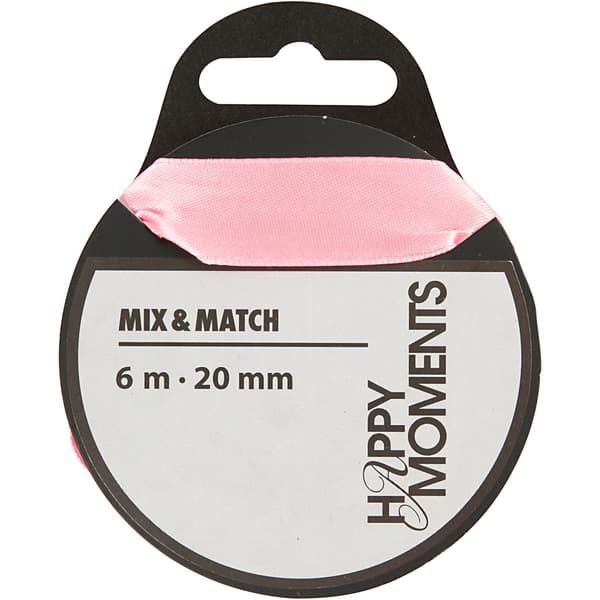 Sidenband 20 mm - Rosa - 6 meter