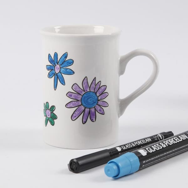 Mugg Vit Porslin - H: 10 cm - 245 ml - 1 st