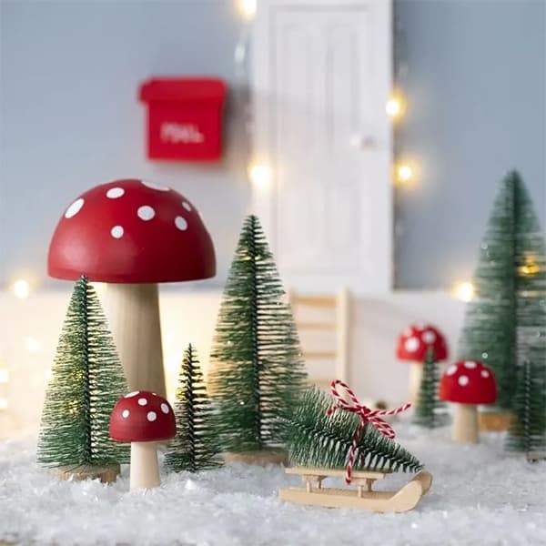 Granar Miniatyr - H: 40+60 mm - Grön - 5 st