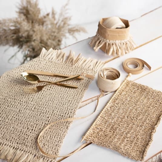 Pappersgarn - Svart - 100 m - Raffia