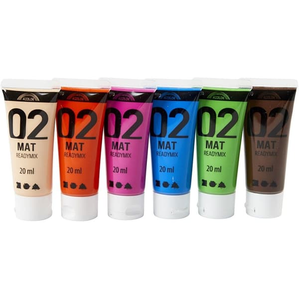 A-Color akrylfärg - Matt - 6x20ml