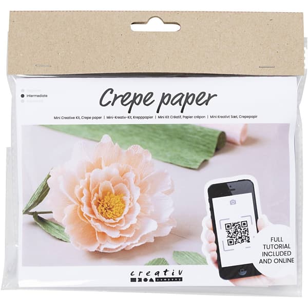 Mini DIY Pysselkit Kräppapper - Pion