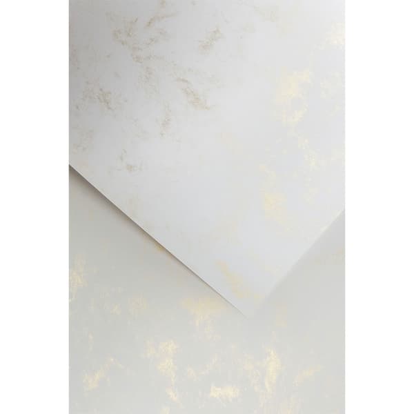 Mönstrade Papper A4 - Marmor Vit Metallisk Guld - 50 ark - 120 g