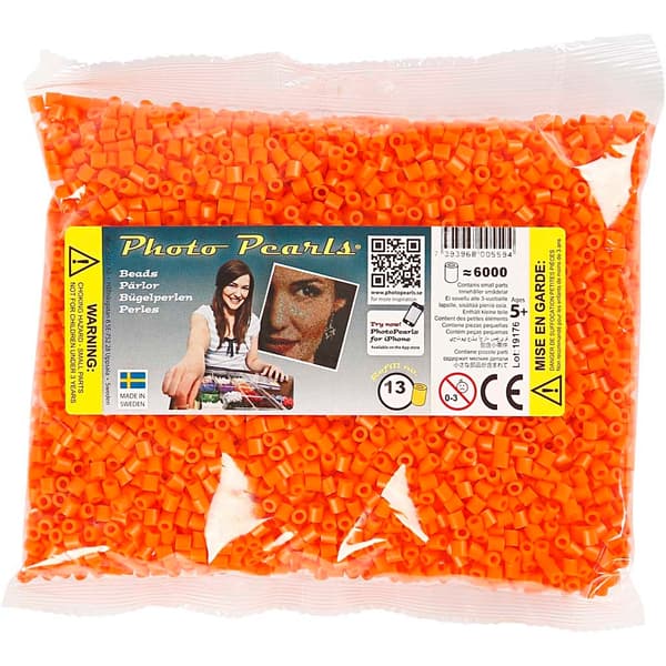 Nabbi Pärlor 6000 st - Orange Klar nr 13 - Medium