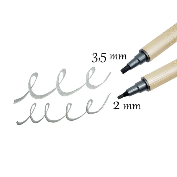 Kalligrafi Penna ZIG - Silver/Grå- 2 mm och 3.5 mm