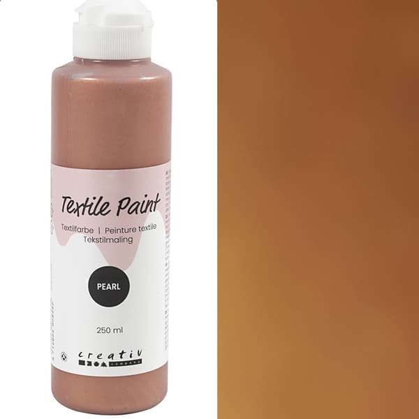 Textilfärg Pärlemor - Koppar - 250 ml