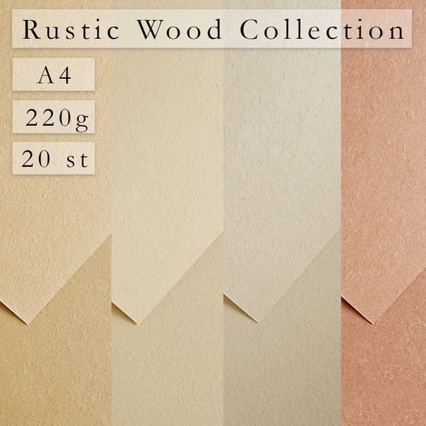 Strukturpapper A4 - 20 st - Rustic Wood Beige - 220 g