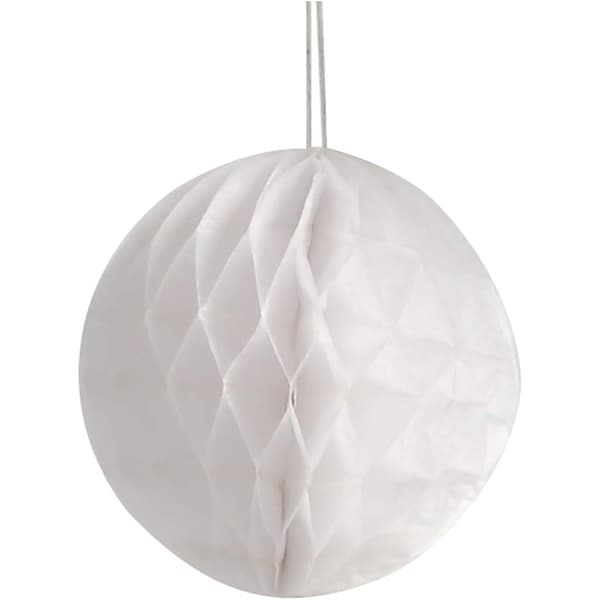 Papperskulor PomPom 10 st - Dia. 8 cm - Vit