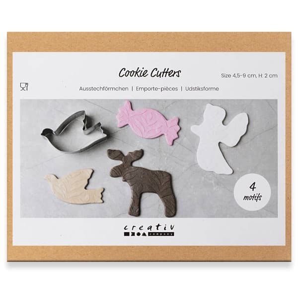 Pepparkaksformar - Stansformar 4,5-9 cm - Julmotiv - 4 st