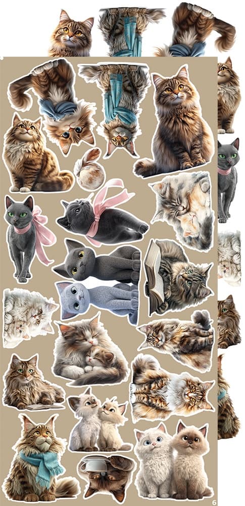 Paper Pack Set Cats - Craft O Clock - Klippark Katter