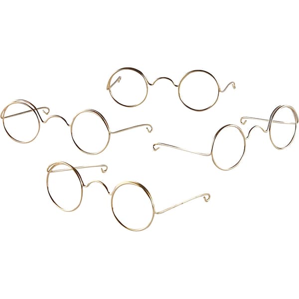 Glasögon - Bredd 60 mm - Hålstl. 21 mm - Guld - 10 st
