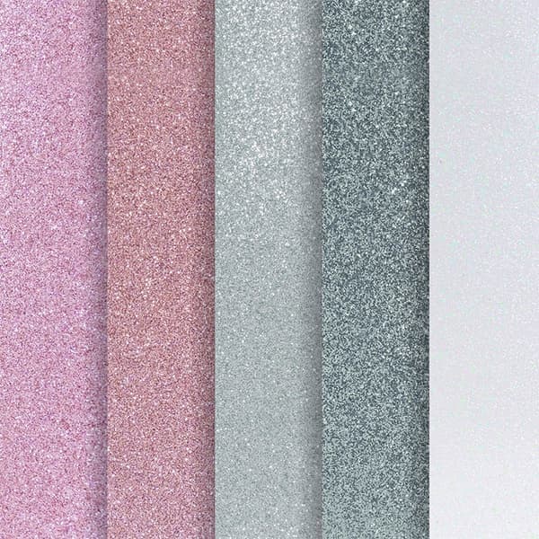 Glitterpapper A4 - 5 ark - Delightful - 210 g