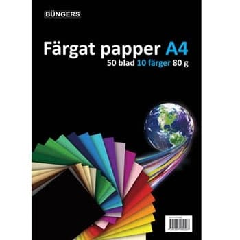 Färgat Ritpapper A4 - 50 ark - 80g