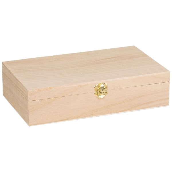 Trälåda Skrin Box - 27,7 × 16,5 cm - Rektangulär