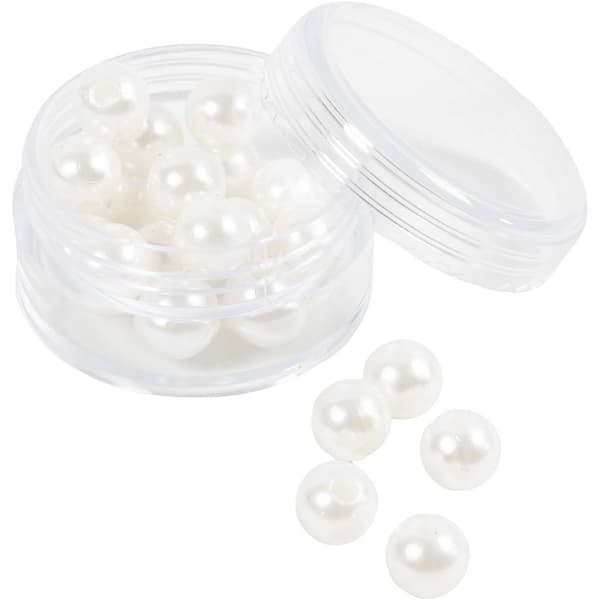 Vaxpärlor 8 mm pärlemor 22 st - Eleganta smyckespärlor