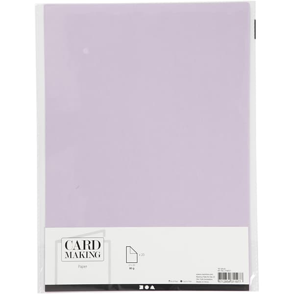 Papper A4 - Ljuslila - 80 g - 20 ark