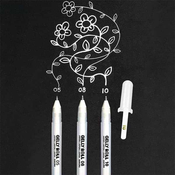 Gelly Roll Sakura White - 3-pack - Vit penna