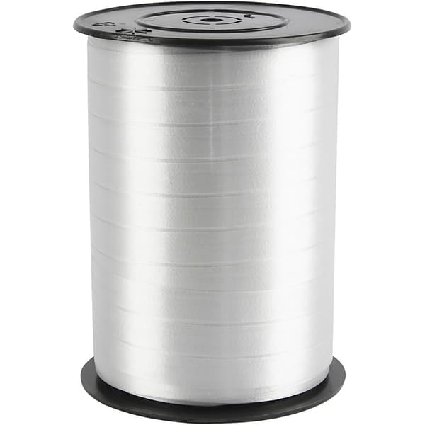 Presentsnöre - B: 10 mm - Silver - Blank - 250 m