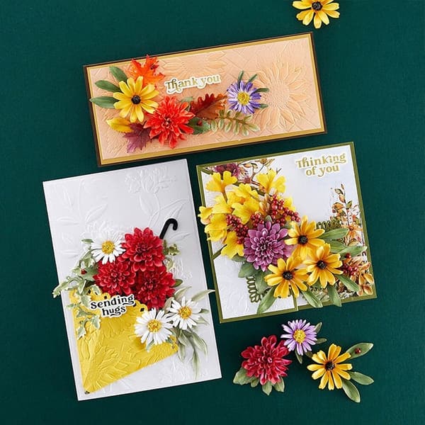 Dies Spellbinder - Aster Flowers - 3 dies