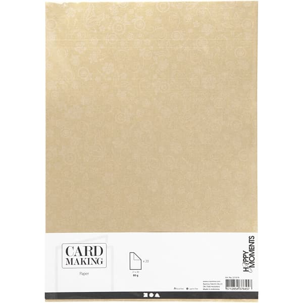 Mönstrade Papper A4 - Guld Swirl - 20 st