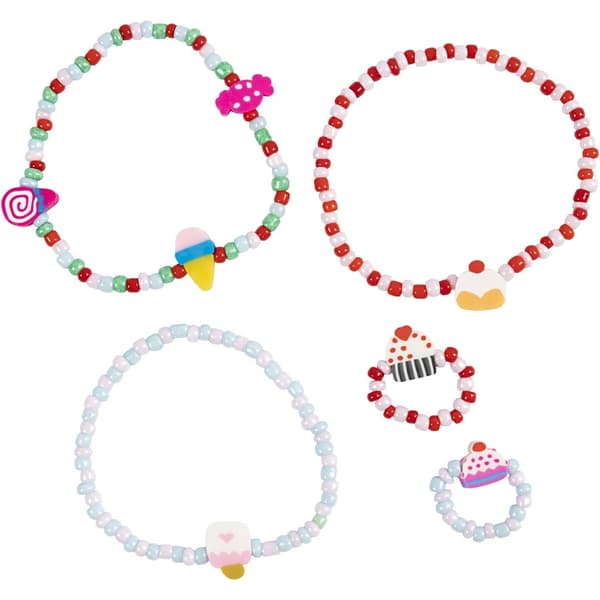 Mini DIY Kit Smycken - Elastiskt armband och ring - Candy