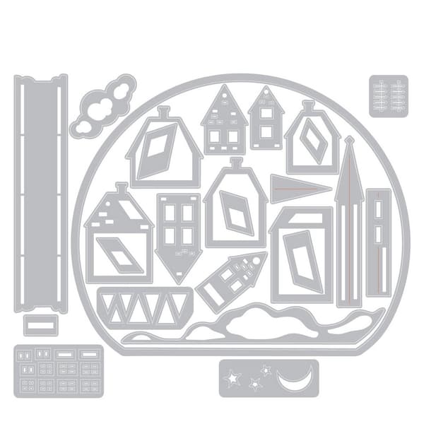 Tim Holtz Sizzix Thinlits Dies - Snowglobe II - 26 delar