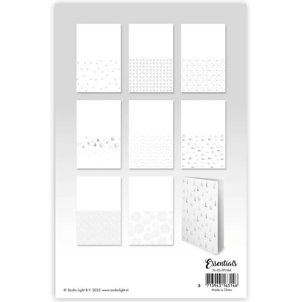 Paper Pad Foiled Cards 24 st - Silver Christmas - Studio Light