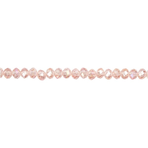 Facettpärlor Glas 3x4mm - Rosa 100 st