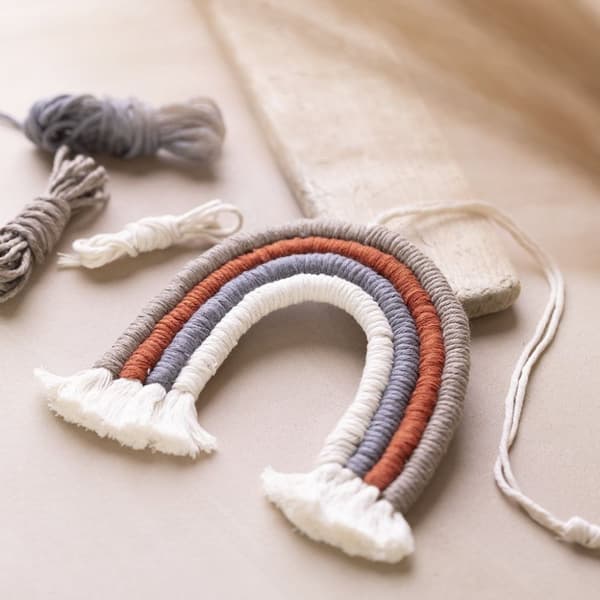 Makramégarn 4 mm - Blå - 55 m - 330 g