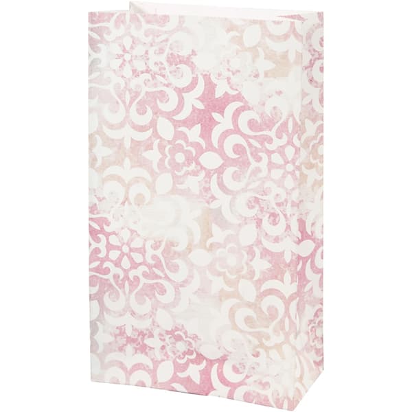 Presentpåsar 8 st - Rosa Akvarell - H: 21 cm