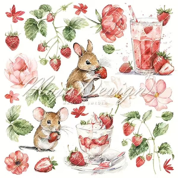 Paper Pack 6´x6´ Maja Design - Strawberry Thief