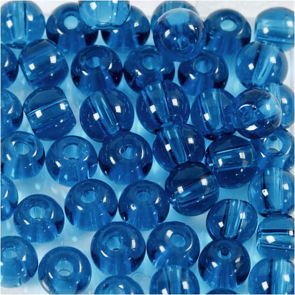 Glaspärlor - Turkos - 4 mm - 45 st