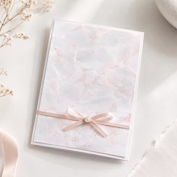 Mönstrade Papper A4 - Marble Rose - 50 ark - 100 g