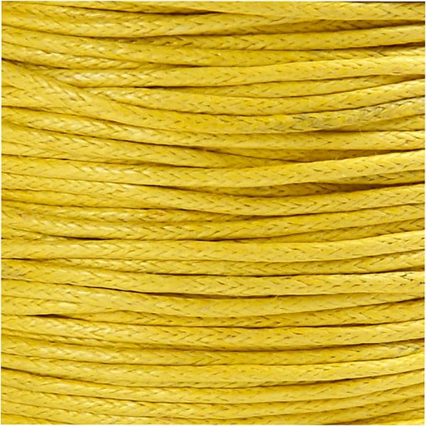 Bomullssnöre - 1 mm - Gul - 40 m