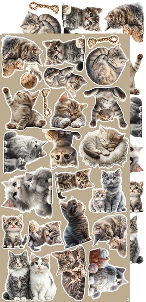 Paper Pack Set Cats - Craft O Clock - Klippark Katter