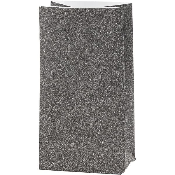Presentpåsar 8 st - H: 17 cm - Glittrande Svart