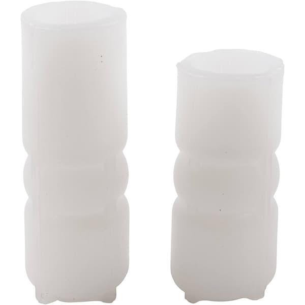 Silikonform Gjutform - Räfflade Blockljus - 2 st