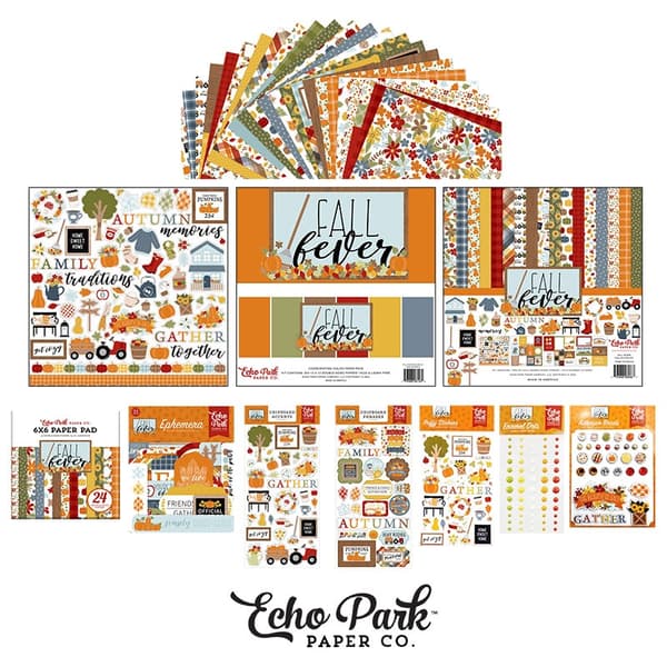 Chipboard Phrases Echo Park - Fall Fever - 15x30 cm