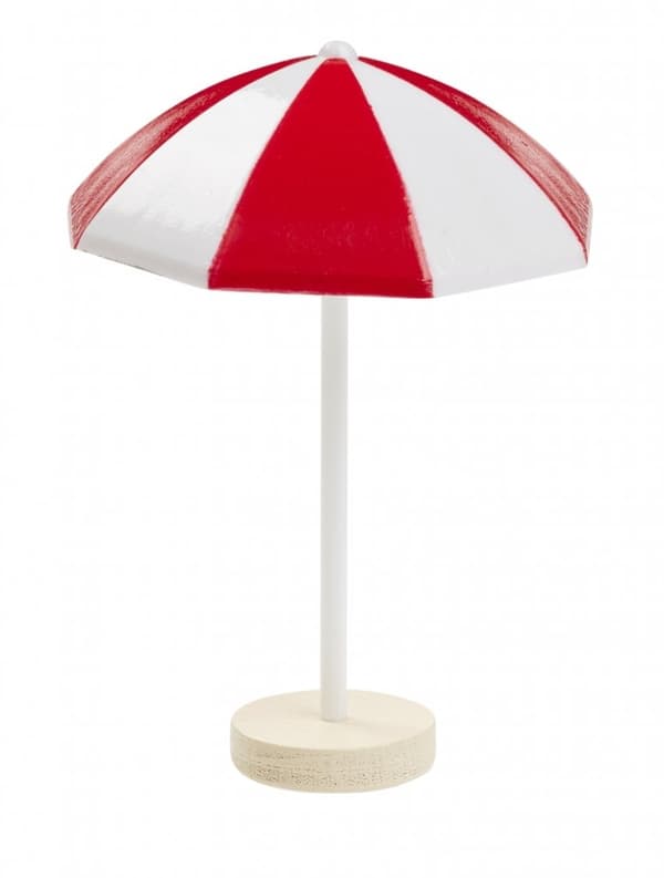 Miniatyr - Rött Parasoll - H: 6 cm