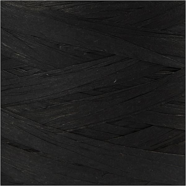 Pappersgarn - Svart - 100 m - Raffia