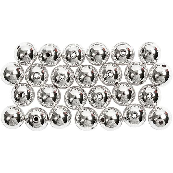 Vaxpärlor 8mm - 50 st Silver