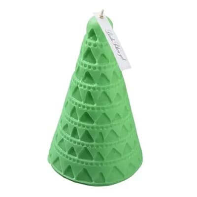 Silikonform Ljusformar - Dekorativ Julgran - H: 6,5 cm