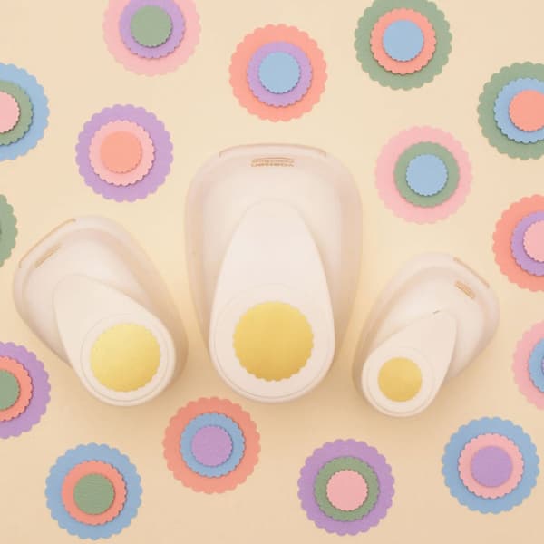 Stansar i Set Vaessen - Circles Scalloped 3 st - 15-38 mm