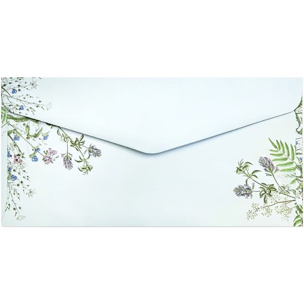 Kuvert 110 x 220 mm - 10 st - Clover Silver Foil