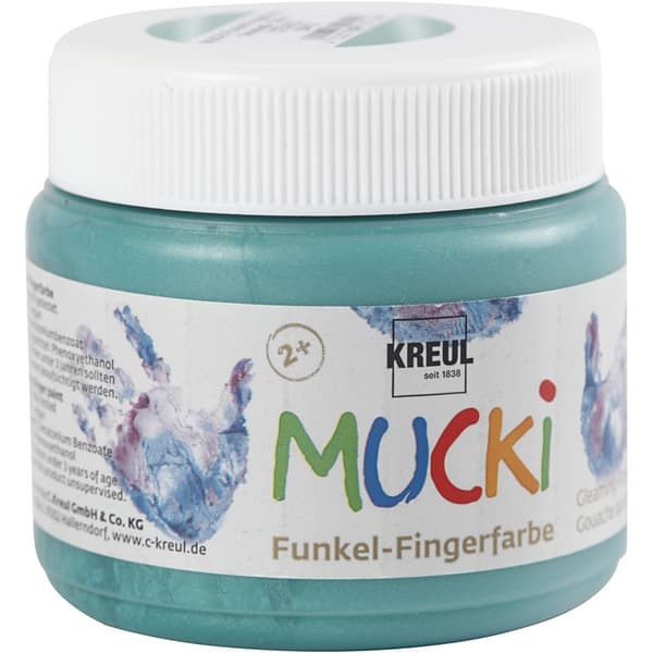 Fingerfärg Mucki - Metallic Grön - 150 ml