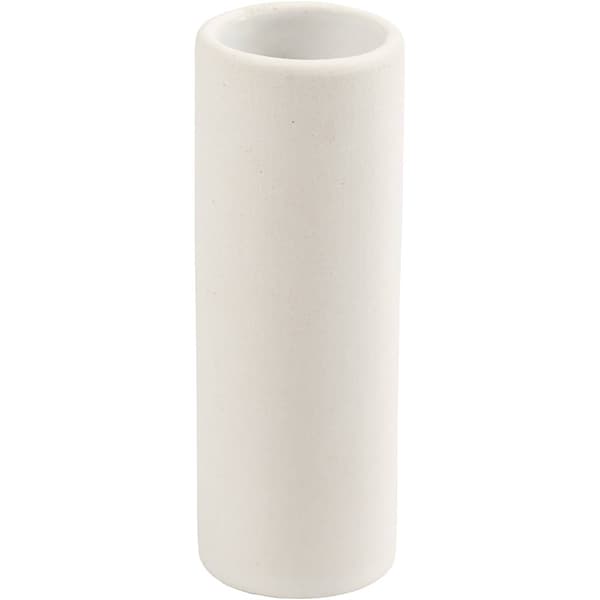 Vit Vas av Terrakotta - H: 11 cm - 1 st