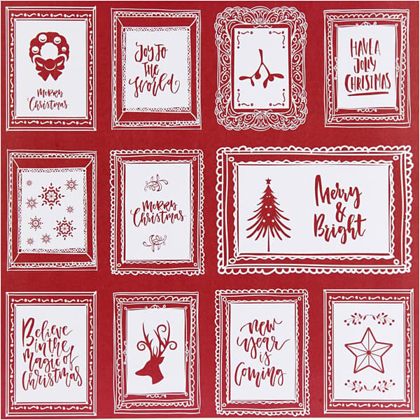 Papper Vivi Gade - 12´x12´ - 5 ark - Ramar, Text & Doodles