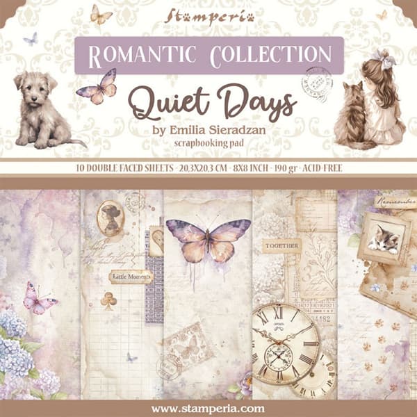 Paper Pad 8x8 Stamperia - Quiet Days